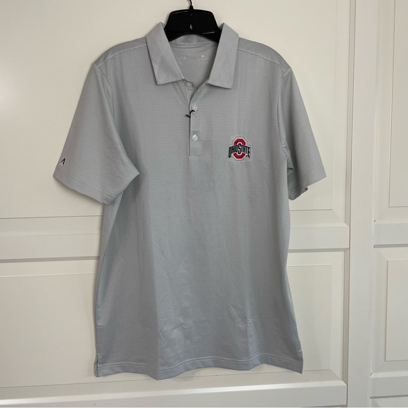 Antigua Other - New! Ohio Stare university men’s polo shirt balance gingham nwt 11921